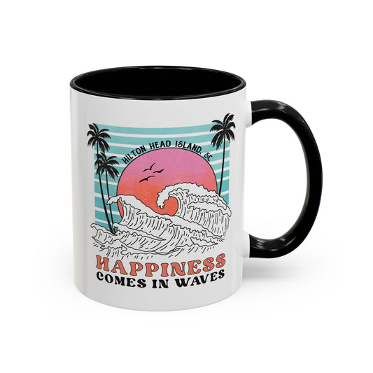 Happiness Comes in Waves ๐ Hilton Head Mug