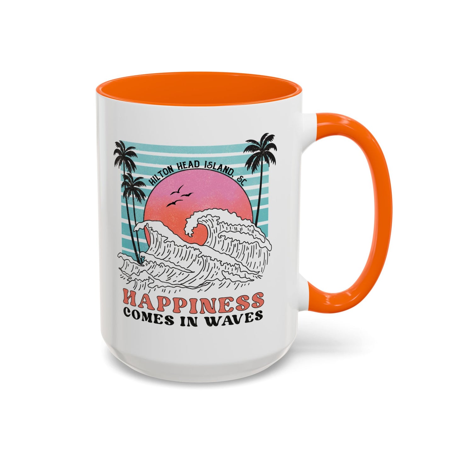 Happiness Comes in Waves 🌊 Hilton Head Mug