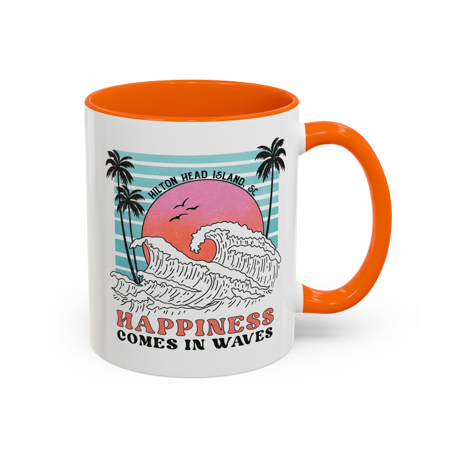 Happiness Comes in Waves 🌊 Hilton Head Mug