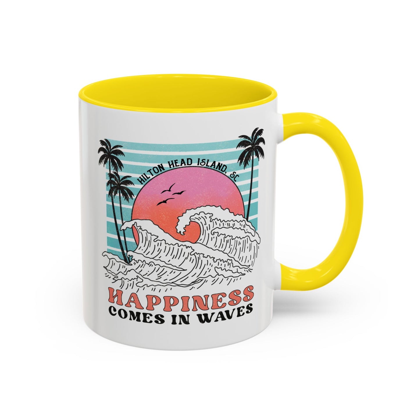 Happiness Comes in Waves 🌊 Hilton Head Mug