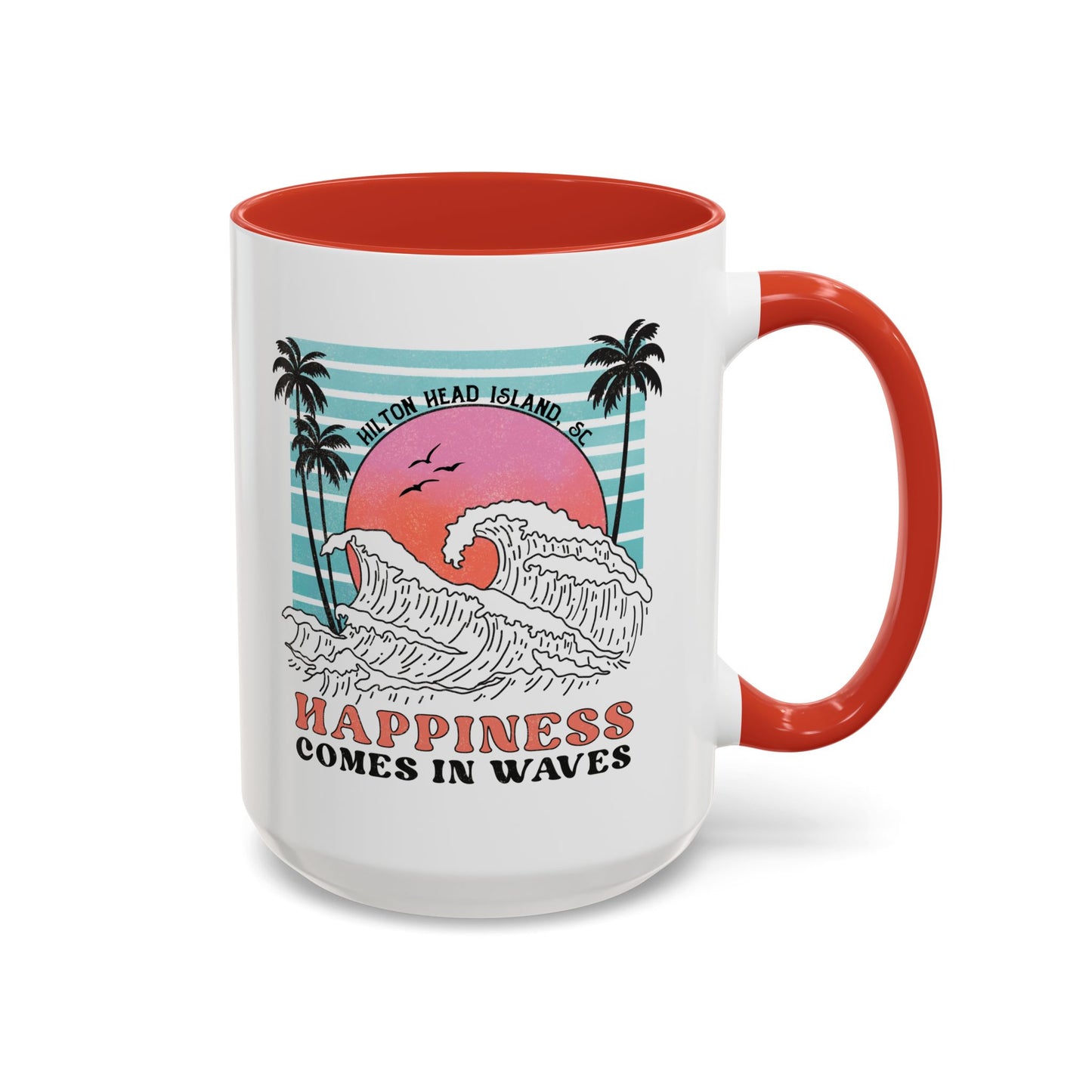 Happiness Comes in Waves 🌊 Hilton Head Mug