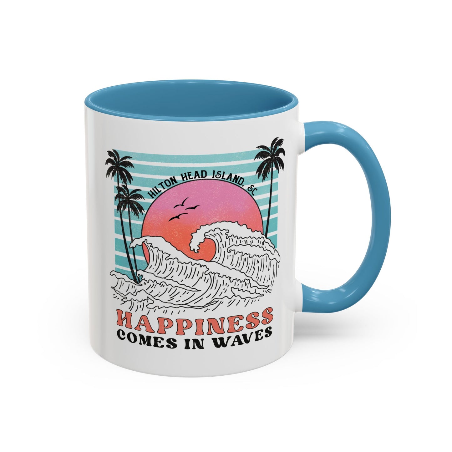 Happiness Comes in Waves 🌊 Hilton Head Mug